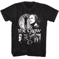 Black The Crow t-shirt featuring a The Crow collage design