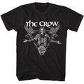 Black The Crow t-shirt featuring a Crows and Rose Triangle design