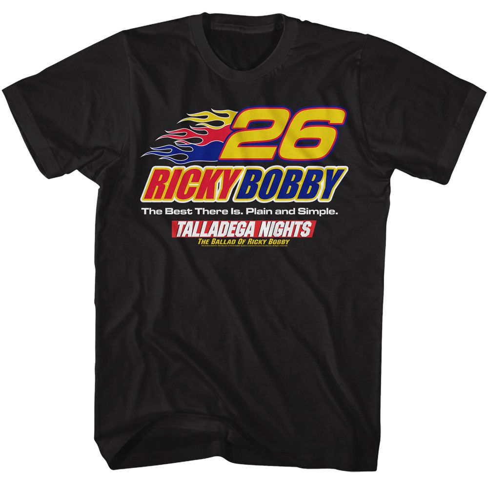 Black Talladega Nights t-shirt featuring a Talladega Nights Talladega Nights 26 Best There Is design