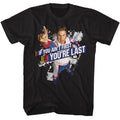 Black Talladega Nights t-shirt featuring an If You Ain't First You're Last design