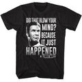 Black Talladega Nights t-shirt featuring a Talladega Nights Talladega Nights Bc It Just Happened design