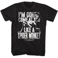 Black Talladega Nights t-shirt featuring a Like a Spider Monkey design