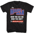 Black Talladega Nights t-shirt featuring a Magic Man design