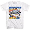 White Talladega Nights t-shirt featuring a Talladega Nights Talladega Nights Vintage Racing design