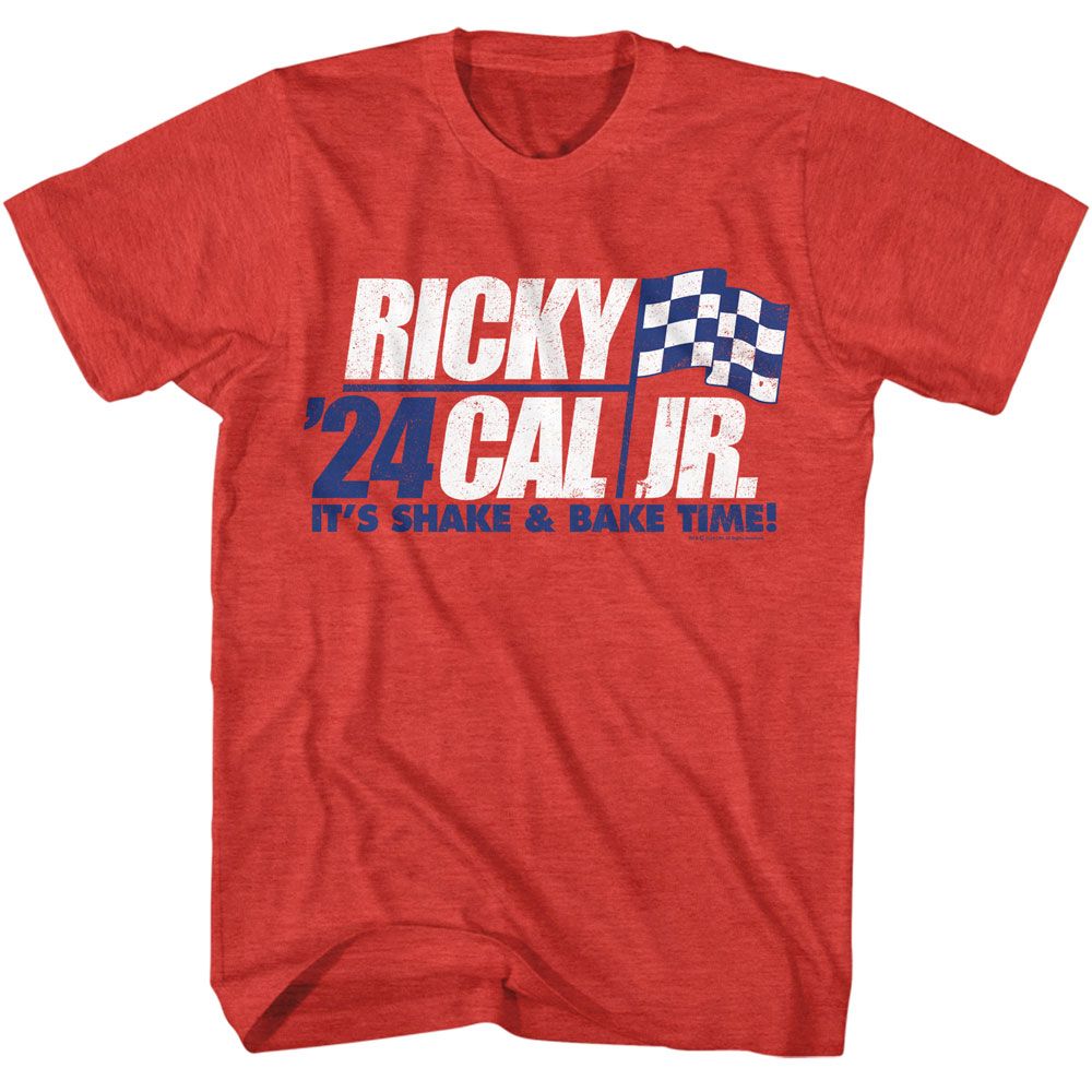 Red Heather Talladega Nights t-shirt featuring a Talladega Nights Talladega Nights Bobby Cal Jr 24 design
