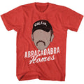 Red Heather Talladega Nights t-shirt featuring an Abracadabra Homes design