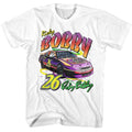 White Talladega Nights t-shirt featuring a Talladega Nights Talladega Nights Laughing Clown Vintage design