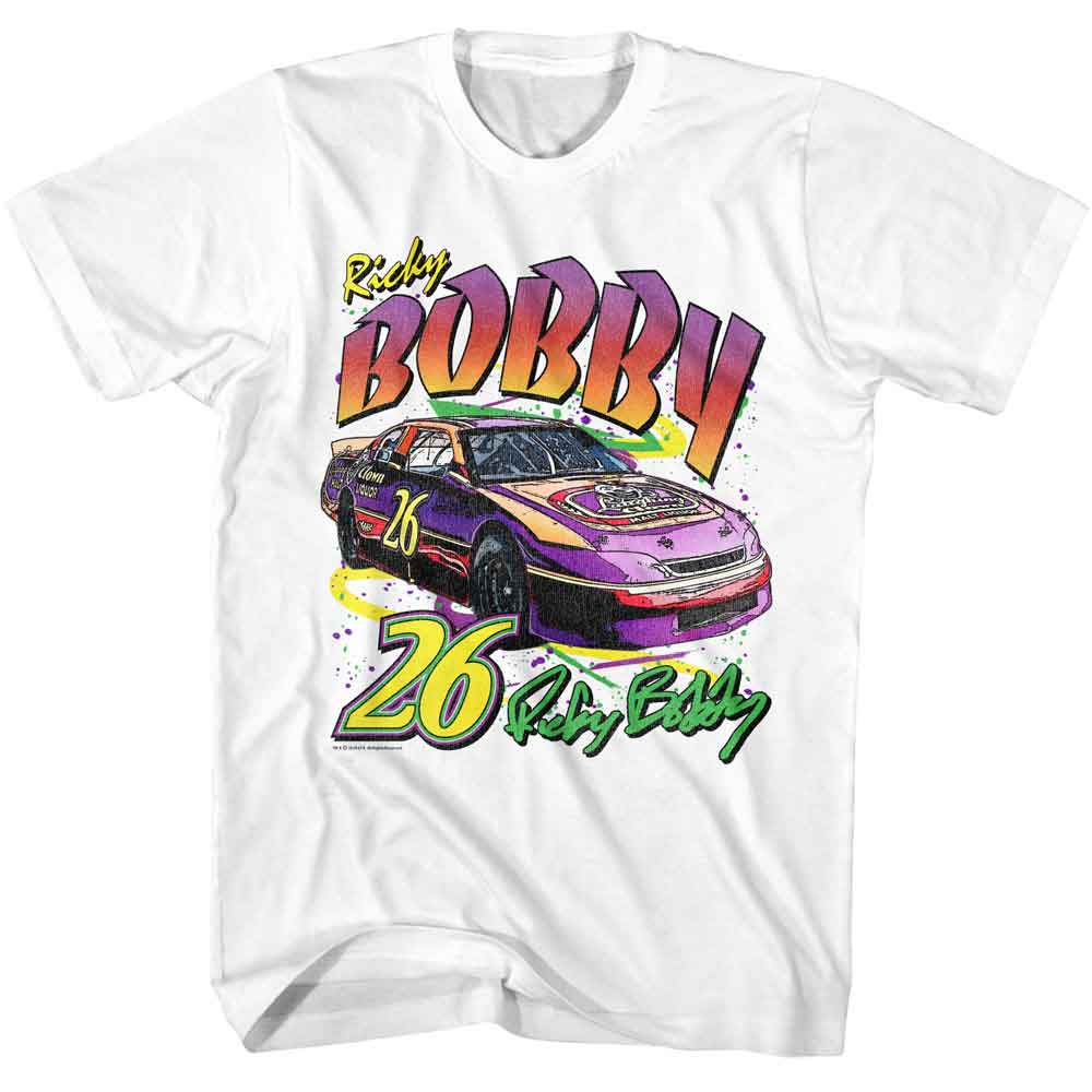White Talladega Nights t-shirt featuring a Talladega Nights Talladega Nights Laughing Clown Vintage design