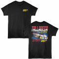 Black Talladega Nights t-shirt featuring a Wanna Go Fast design