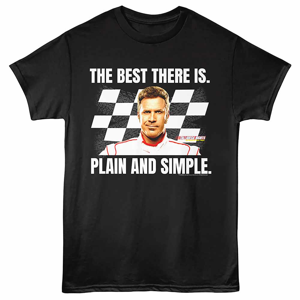 Black Talladega Nights t-shirt featuring a Simple design