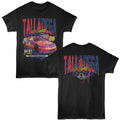 Black Talladega Nights t-shirt featuring a Ricky Bobby Lightning design