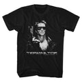 Black The Terminator t-shirt featuring a Terminator Terminate design