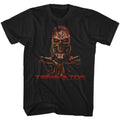 Black The Terminator t-shirt featuring a Terminator Code Rd design