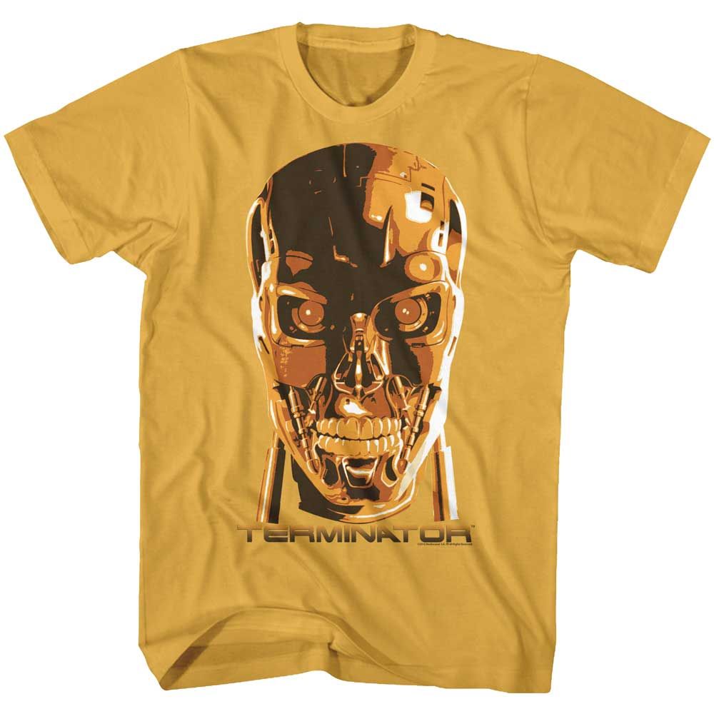 Ginger The Terminator t-shirt featuring a Terminator Creepy Face design