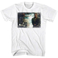 White The Terminator t-shirt featuring a Kyle Reese design