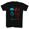 Black The Terminator t-shirt featuring a Terminator Face Off design