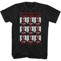 Black The Terminator t-shirt featuring a Terminator Expressions design