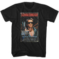 Black The Terminator t-shirt featuring a Terminator Vhs design