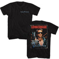 Black The Terminator t-shirt featuring a Terminator Terminator Poster F B design