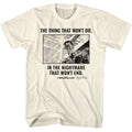 Natural The Terminator t-shirt featuring a Terminator Terminator Wont Die design