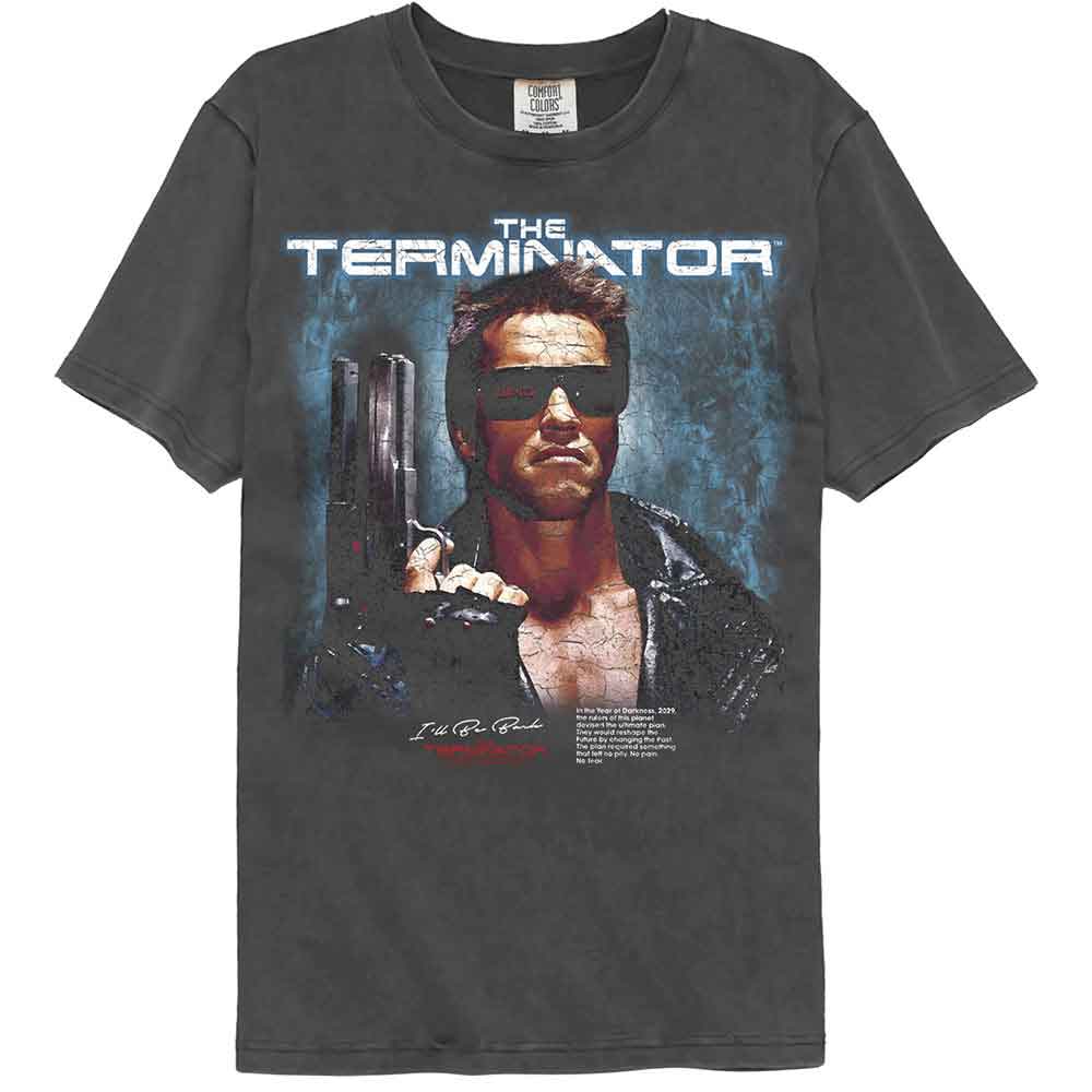 The Terminator Comfort Colors T-Shirt - Terminator Jacket and Pistol Poster