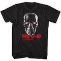Black Terminator Dark Fate t-shirt featuring a Rev-9 design