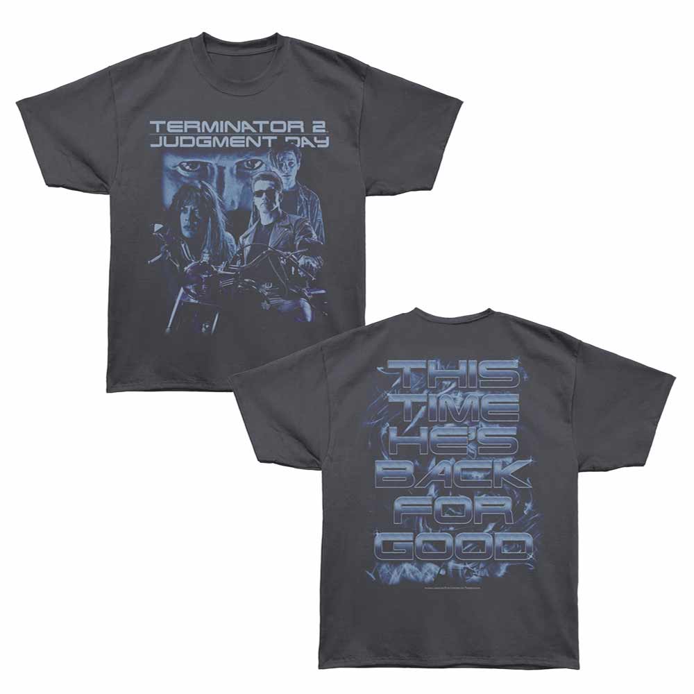 Graphite The Terminator t-shirt featuring a Terminator Terminator Back for Good design