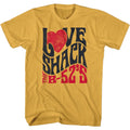 Ginger The B-52's t-shirt featuring a Love Shack design