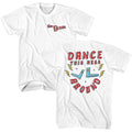 White The B-52's t-shirt featuring a Dance This Mess Around design