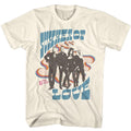Natural The B-52's t-shirt featuring a Summer of Love design