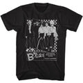 Black The B-52's t-shirt featuring a Rock Lobster poster design