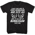 Black They Live t-shirt featuring a Chew Gum quote design