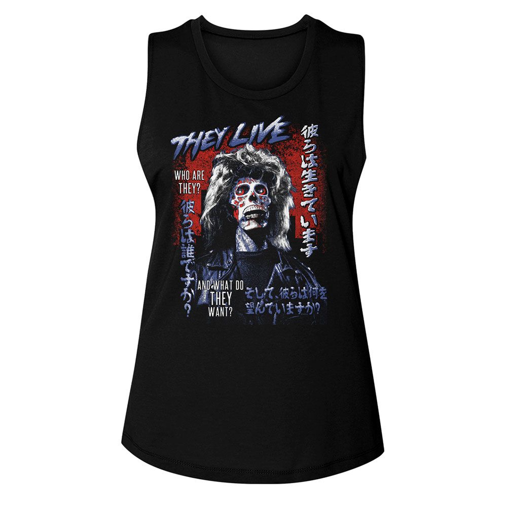 They Live Ladies Muscle Tank - Consume Alt