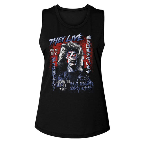 They Live Ladies Muscle Tank - Consume Alt