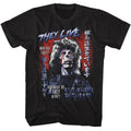 Black They Live t-shirt featuring a CONSUME design