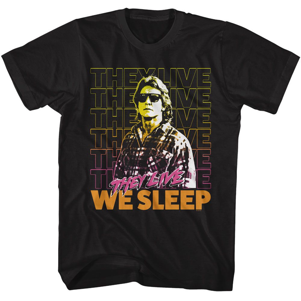 Black They Live t-shirt featuring a Nada We Sleep design