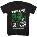 Black They Live t-shirt featuring a Dead Wrong design
