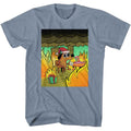 Indigo Heather This Is Fine t-shirt featuring a This Is Fine Christmas design