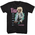 Black Tina Turner t-shirt featuring a Tina Turner Pastel Retro design