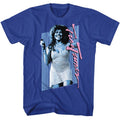 Royal Blue Tina Turner t-shirt featuring a Tina Turner Background Bars design