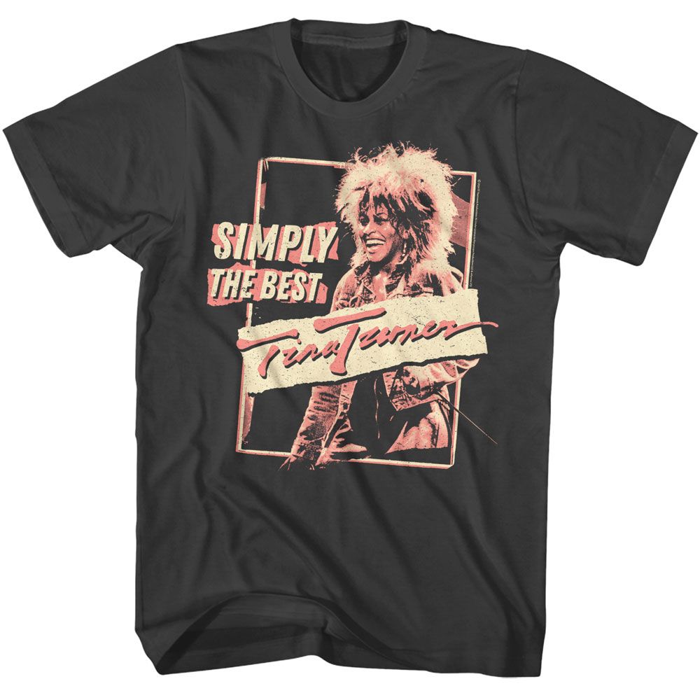 Smoke Gray Tina Turner t-shirt featuring a Magazine Cutout design