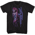 Black Tina Turner t-shirt featuring a Tina Turner Singing Outer Glow design