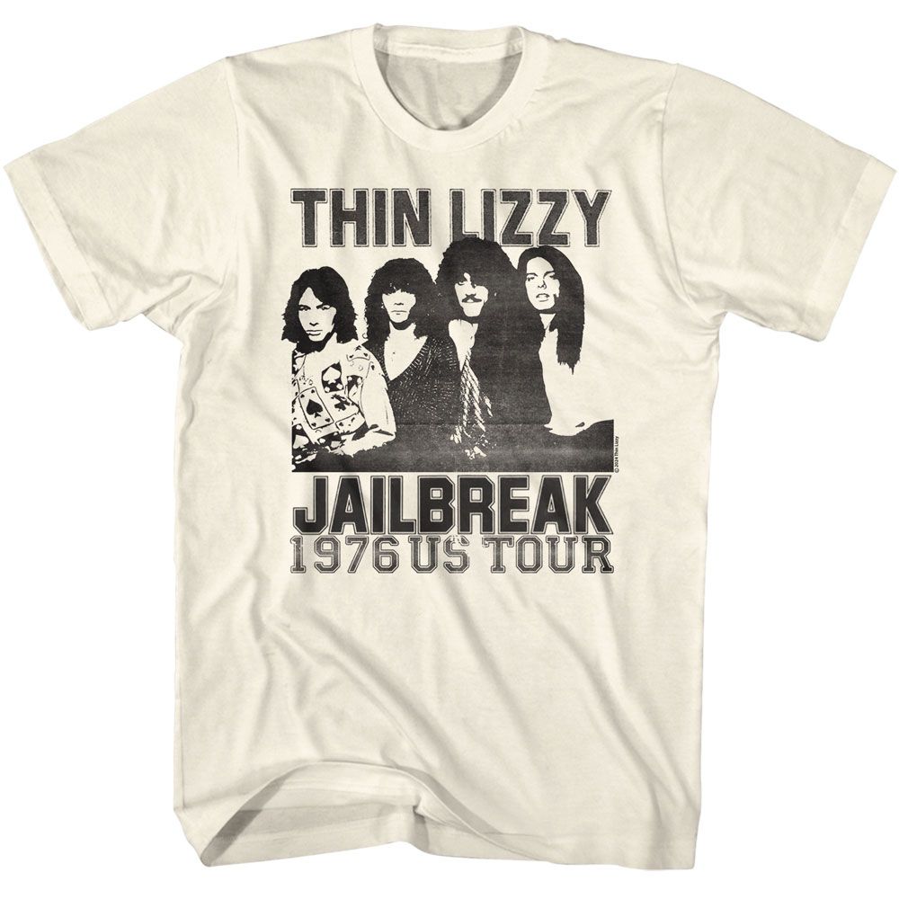 Natural Thin Lizzy t-shirt featuring a Jailbreak design