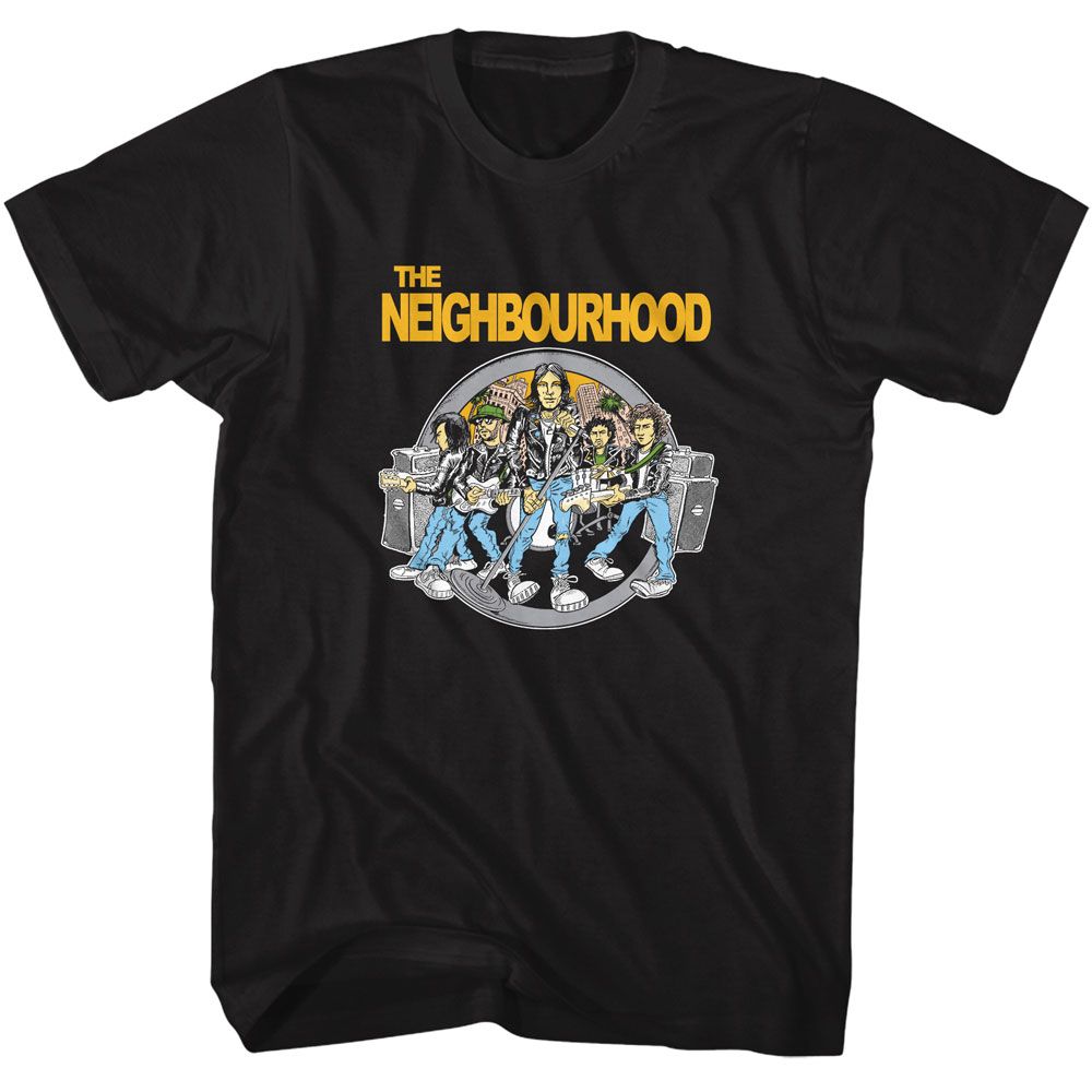 Black The Neighbourhood t-shirt featuring a Forest Hills design