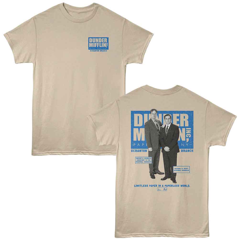 Sand The Office t-shirt featuring a Limitless Paper F&B design