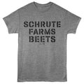 Graphite Heather The Office t-shirt featuring a Schrute Farms Beets design