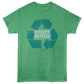 Kelly Heather The Office t-shirt featuring a Dunder Mifflin Recycle design