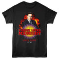 Black The Office t-shirt featuring a Threat Level Midnight design