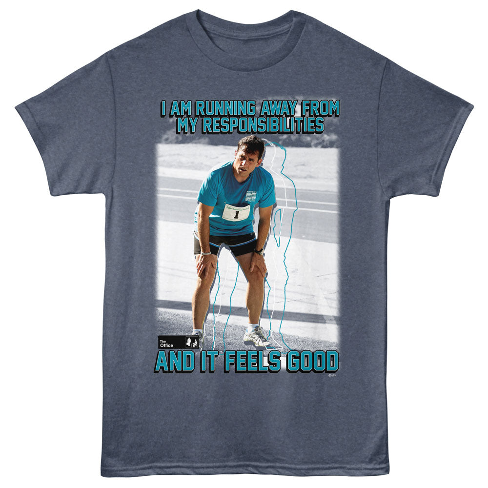 Navy Heather The Office t-shirt featuring a The Office The Office Feels Good design