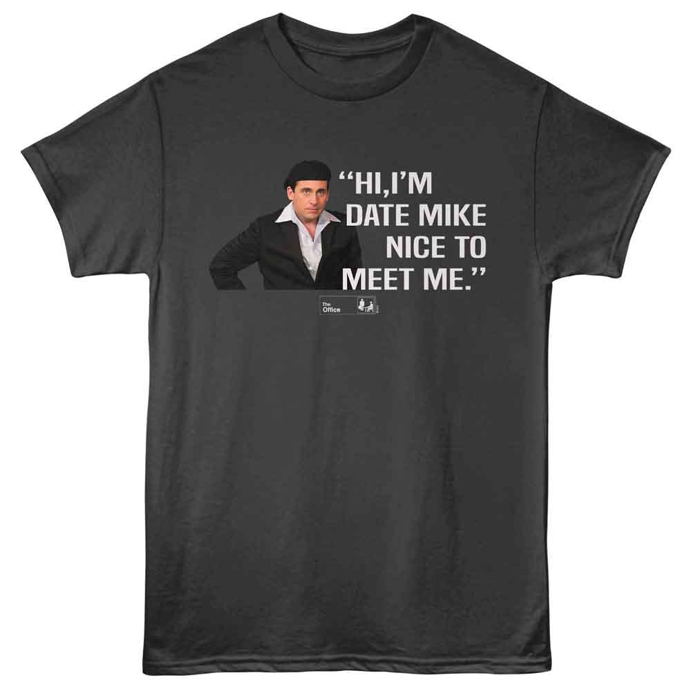 Smoke Gray The Office t-shirt featuring a Date Mike design